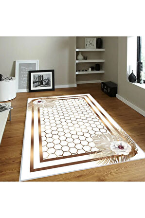 Dijital Baskı Yıkanabilir Kaymaz Taban Salon Halısı Ve Yolluk RVG0382