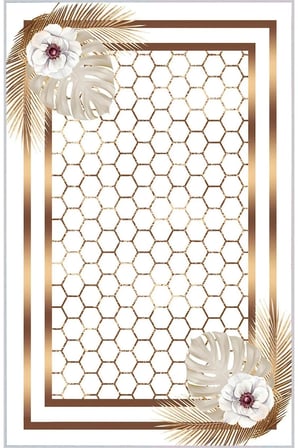 Dijital Baskı Yıkanabilir Kaymaz Taban Salon Halısı Ve Yolluk RVG0382