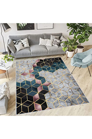Dijital Baskı Yıkanabilir Kaymaz Taban Salon Halısı Ve Yolluk RVG0387