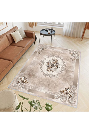 Dijital Baskı Yıkanabilir Kaymaz Taban Salon Halısı Ve Yolluk RVG0430
