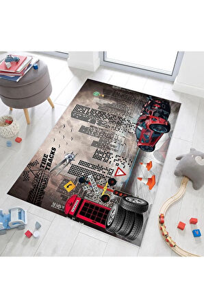 Dijital Baskı Yıkanabilir Kaymaz Taban Salon Halısı Ve Yolluk RVG0453