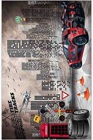 Dijital Baskı Yıkanabilir Kaymaz Taban Salon Halısı Ve Yolluk RVG0453