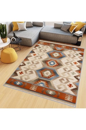 Dijital Baskı Yıkanabilir Kaymaz Taban Salon Halısı Ve Yolluk RVG0507