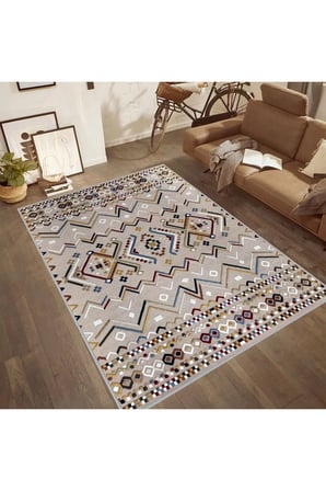 Dijital Baskı Yıkanabilir Kaymaz Taban Salon Halısı Ve Yolluk RVG0557