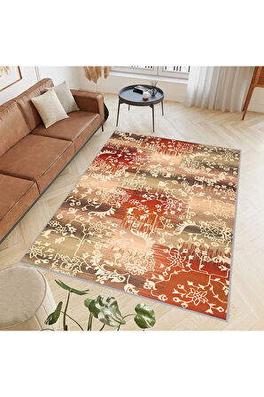 Dijital Baskı Yıkanabilir Kaymaz Taban Salon Halısı Ve Yolluk RVG0559