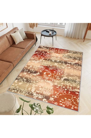 Dijital Baskı Yıkanabilir Kaymaz Taban Salon Halısı Ve Yolluk RVG0559