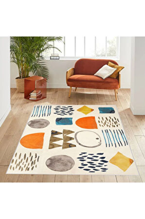 Dijital Baskı Yıkanabilir Kaymaz Taban Salon Halısı Ve Yolluk RVG0588