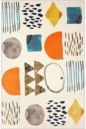 Dijital Baskı Yıkanabilir Kaymaz Taban Salon Halısı Ve Yolluk RVG0588