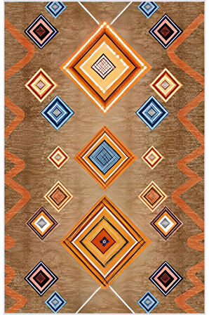 Dijital Baskı Yıkanabilir Kaymaz Taban Salon Halısı Ve Yolluk RVG0630