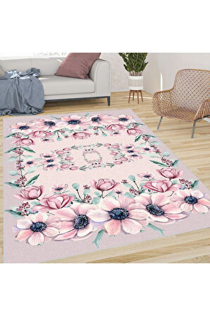 Dijital Baskı Yıkanabilir Kaymaz Taban Salon Halısı Ve Yolluk RVG0640