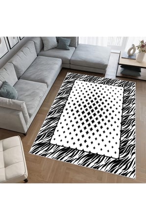 Dijital Baskı Yıkanabilir Kaymaz Taban Salon Halısı Ve Yolluk RVG0648