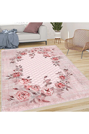 Dijital Baskı Yıkanabilir Kaymaz Taban Salon Halısı Ve Yolluk RVG0654