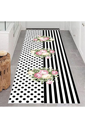 Dijital Baskı Yıkanabilir Kaymaz Taban Salon Halısı Ve Yolluk RVG0662