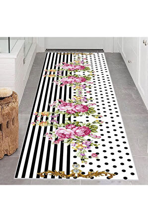 Dijital Baskı Yıkanabilir Kaymaz Taban Salon Halısı Ve Yolluk RVG0663