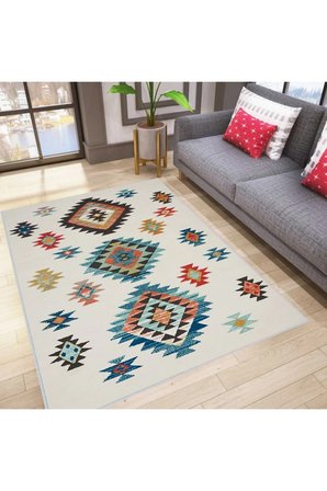 Dijital Baskı Yıkanabilir Kaymaz Taban Salon Halısı Ve Yolluk RVG1021