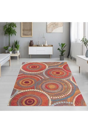 Dijital Baskı Yıkanabilir Kaymaz Taban Salon Halısı Ve Yolluk RVG1109