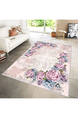 Dijital Baskı Yıkanabilir Kaymaz Taban Salon Halısı Ve Yolluk RVG1125