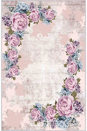 Dijital Baskı Yıkanabilir Kaymaz Taban Salon Halısı Ve Yolluk RVG1125