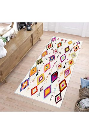 Dijital Baskı Yıkanabilir Kaymaz Taban Salon Halısı Ve Yolluk RVG1131