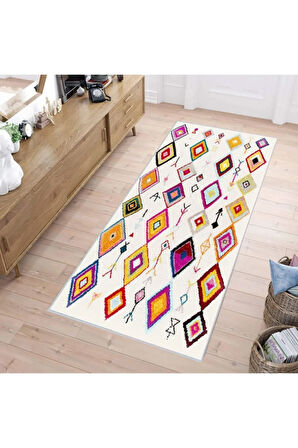 Dijital Baskı Yıkanabilir Kaymaz Taban Salon Halısı Ve Yolluk RVG1131
