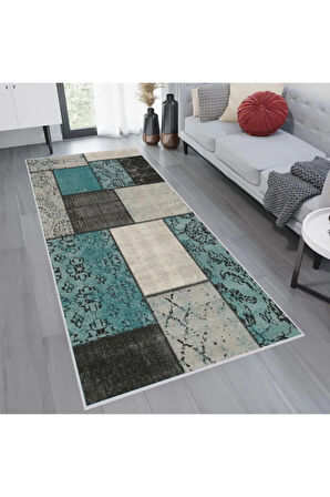 Dijital Baskı Yıkanabilir Kaymaz Taban Salon Halısı Ve Yolluk RVG1139