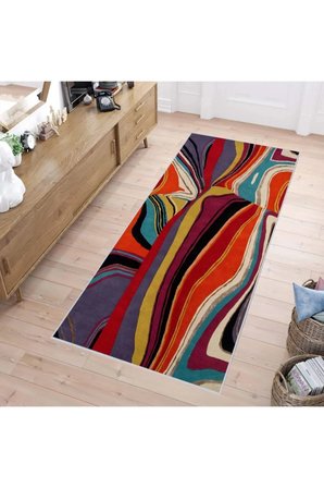 Dijital Baskı Yıkanabilir Kaymaz Taban Salon Halısı Ve Yolluk RVG1152