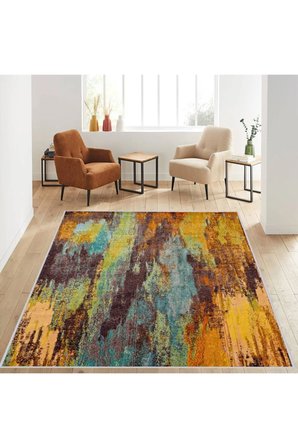 Dijital Baskı Yıkanabilir Kaymaz Taban Salon Halısı Ve Yolluk RVG1174