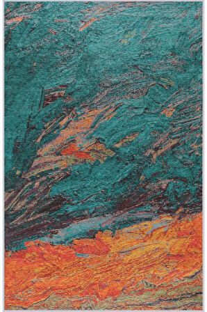 Dijital Baskı Yıkanabilir Kaymaz Taban Salon Halısı Ve Yolluk RVG1201