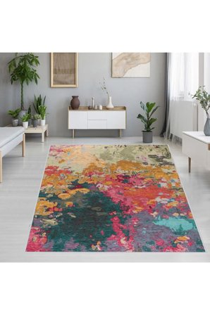 Dijital Baskı Yıkanabilir Kaymaz Taban Salon Halısı Ve Yolluk RVG1232