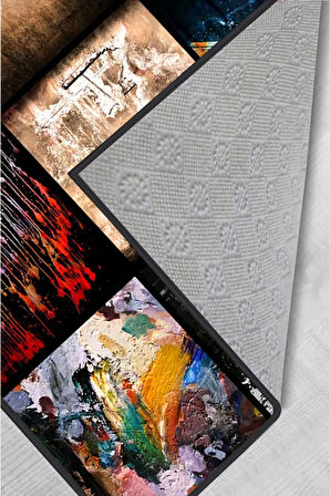 Dijital Baskı Yıkanabilir Kaymaz Taban Salon Halısı Ve Yolluk RVG1292