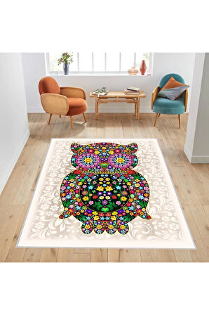 Dijital Baskı Yıkanabilir Kaymaz Taban Salon Halısı Ve Yolluk RVG1302