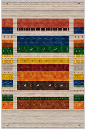 Dijital Baskı Yıkanabilir Kaymaz Taban Salon Halısı Ve Yolluk RVG1327-HS-515