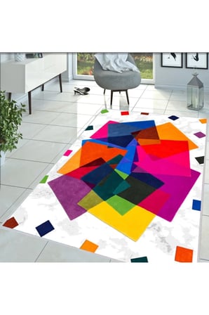 Dijital Baskı Yıkanabilir Kaymaz Taban Salon Halısı Ve Yolluk RVG1389-HT-1071