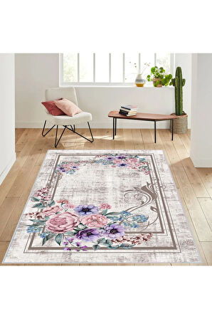 Dijital Baskı Yıkanabilir Kaymaz Taban Salon Halısı Ve Yolluk RVG1489
