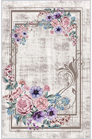 Dijital Baskı Yıkanabilir Kaymaz Taban Salon Halısı Ve Yolluk RVG1489