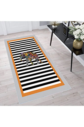 Dijital Baskı Yıkanabilir Kaymaz Taban Salon Halısı Ve Yolluk RVG1504