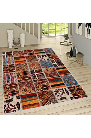 Dijital Baskı Yıkanabilir Kaymaz Taban Salon Halısı Ve Yolluk RVG1530-HT1518