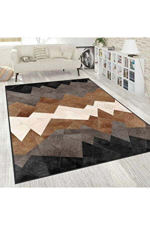 Dijital Baskı Yıkanabilir Kaymaz Taban Salon Halısı Ve Yolluk RVG1545-HT1238