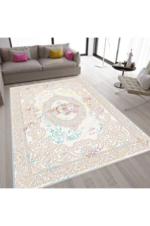 Dijital Baskı Yıkanabilir Kaymaz Taban Salon Halısı Ve Yolluk RVG1555-HY1057