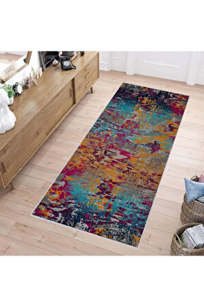 Dijital Baskı Yıkanabilir Kaymaz Taban Salon Halısı Ve Yolluk RVG1687