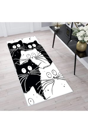 Dijital Baskı Yıkanabilir Kaymaz Taban Salon Halısı Ve Yolluk RVG1709