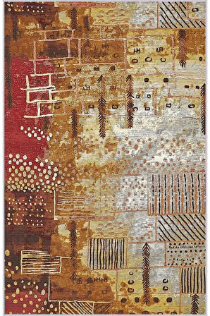 Dijital Baskı Yıkanabilir Kaymaz Taban Salon Halısı Ve Yolluk RVG1736