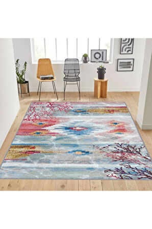 Dijital Baskı Yıkanabilir Kaymaz Taban Salon Halısı Ve Yolluk RVG1781