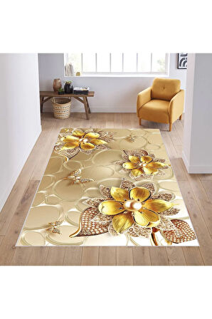 Dijital Baskı Yıkanabilir Kaymaz Taban Salon Halısı Ve Yolluk RVG1839-SD139