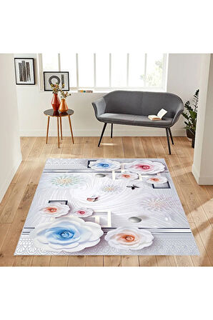 Dijital Baskı Yıkanabilir Kaymaz Taban Salon Halısı Ve Yolluk RVG1857-SM253