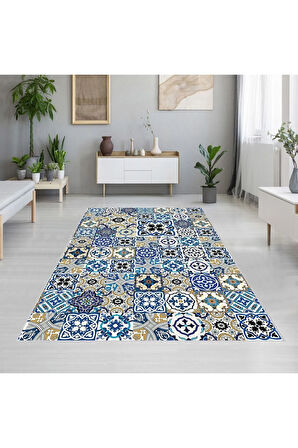Dijital Baskı Yıkanabilir Kaymaz Taban Salon Halısı Ve Yolluk RVG1878-SD166