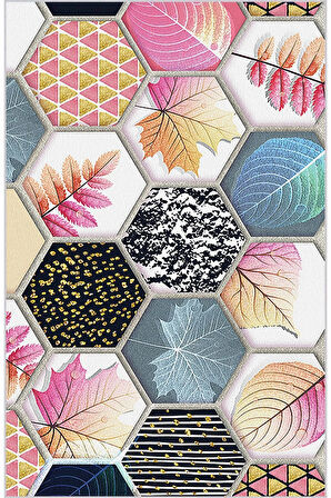 Dijital Baskı Yıkanabilir Kaymaz Taban Salon Halısı Ve Yolluk RVG1908-SM243