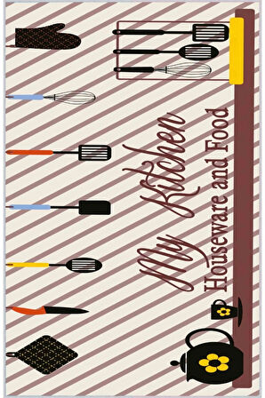 Dijital Baskı Yıkanabilir Kaymaz Taban Mutfak Halısı Ve Yolluk RVG2005