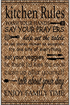 Dijital Baskı Yıkanabilir Kaymaz Taban Mutfak Halısı Ve Yolluk RVG2037-SD361