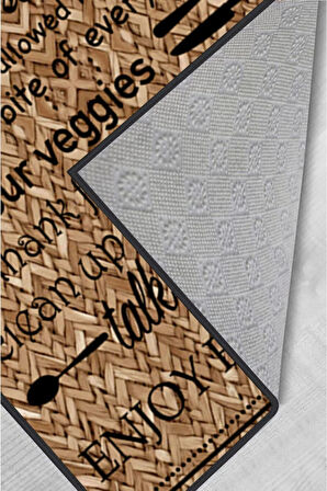 Dijital Baskı Yıkanabilir Kaymaz Taban Mutfak Halısı Ve Yolluk RVG2037-SD361